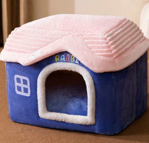 Foldable Dog House Bed – Cozy Winter Pet Bed Sofa