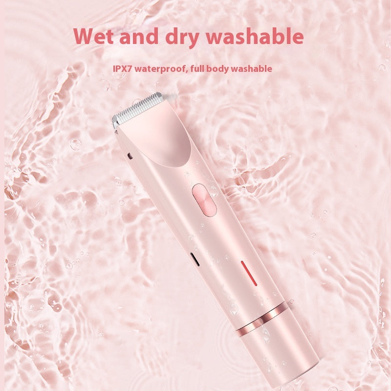 Women’s Electric Bikini Trimmer 2-in-1 Hair Remover – Painless Wet & Dry Pubic Hair Shaver for Sensitive Skin