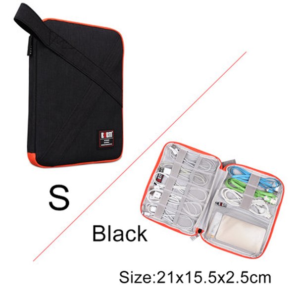 Travel Gadget Organizer Case – Cable Storage Bag for Phone Chargers & Tech Accessories