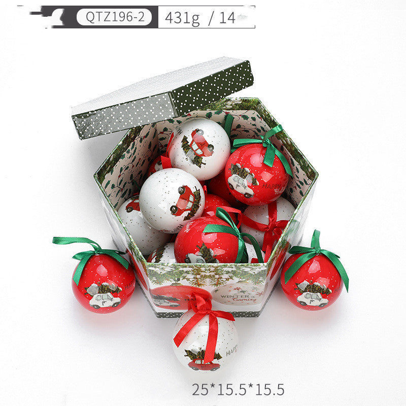 Christmas Tree Ornament Gift Box Pendant – Elegant Festive Decoration