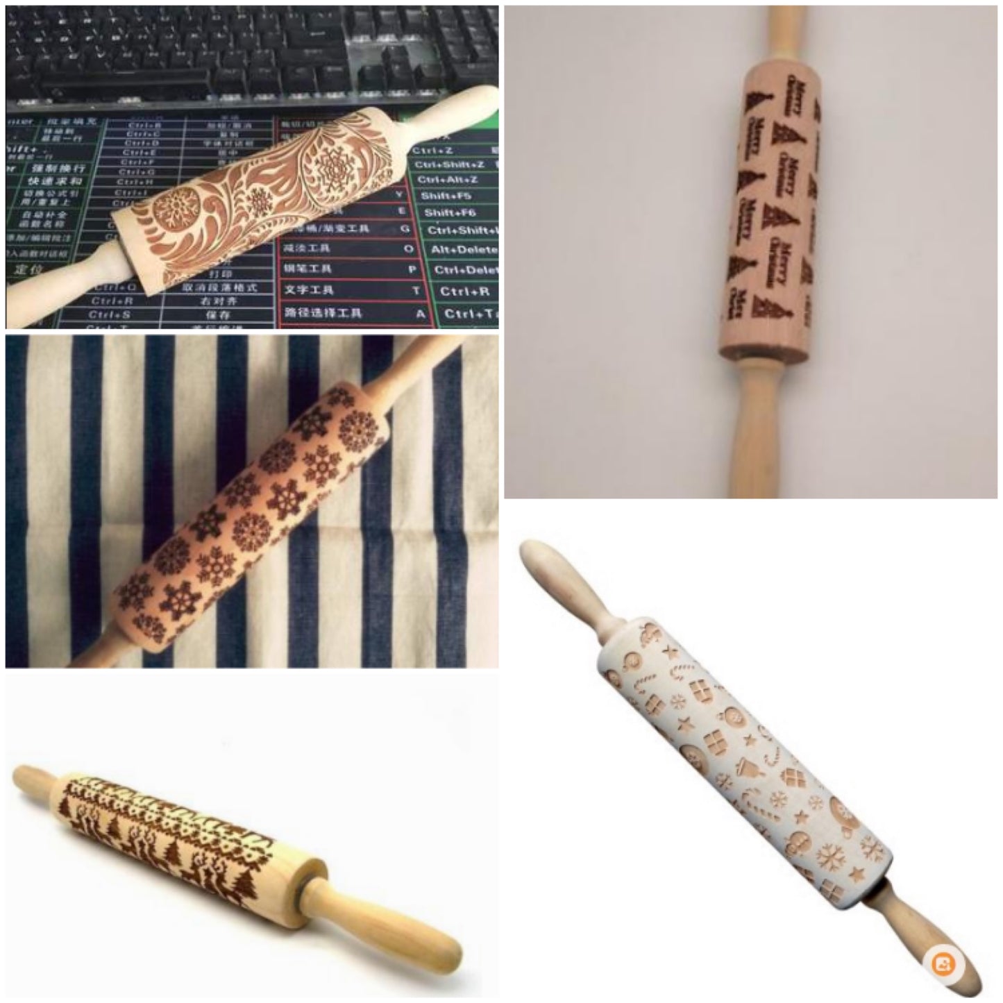 Make Festive Cookies with Christmas Embossed Rolling Pin
