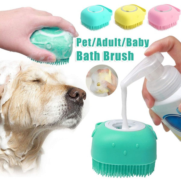 Silicone Dog Bath Gloves – Pet Grooming Brush & Massager for Cats & Dogs