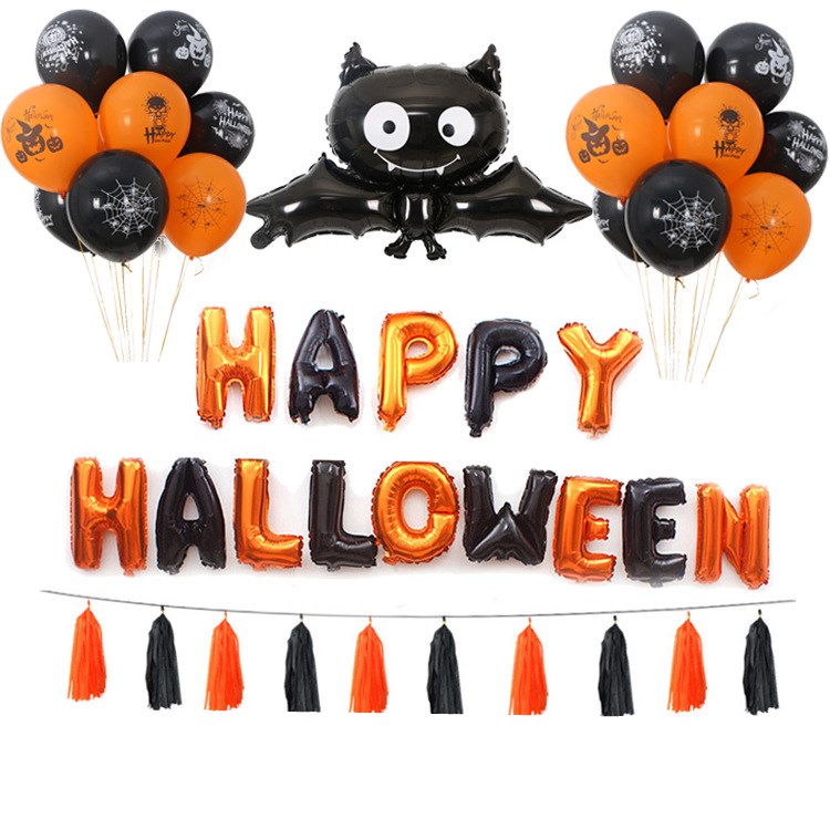 Halloween Balloons Kit – Pumpkin & Bat Party Decoration for Home & Events