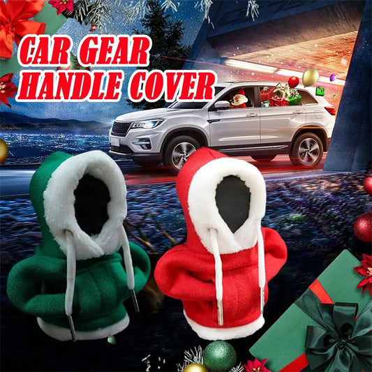 Cute Hoodie Gear Shift Knob Cover – Christmas Car Decoration, Fun Gift for Drivers