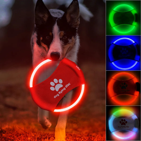 Glowing Dog Frisbee – LED Flying Disc for Training & Play