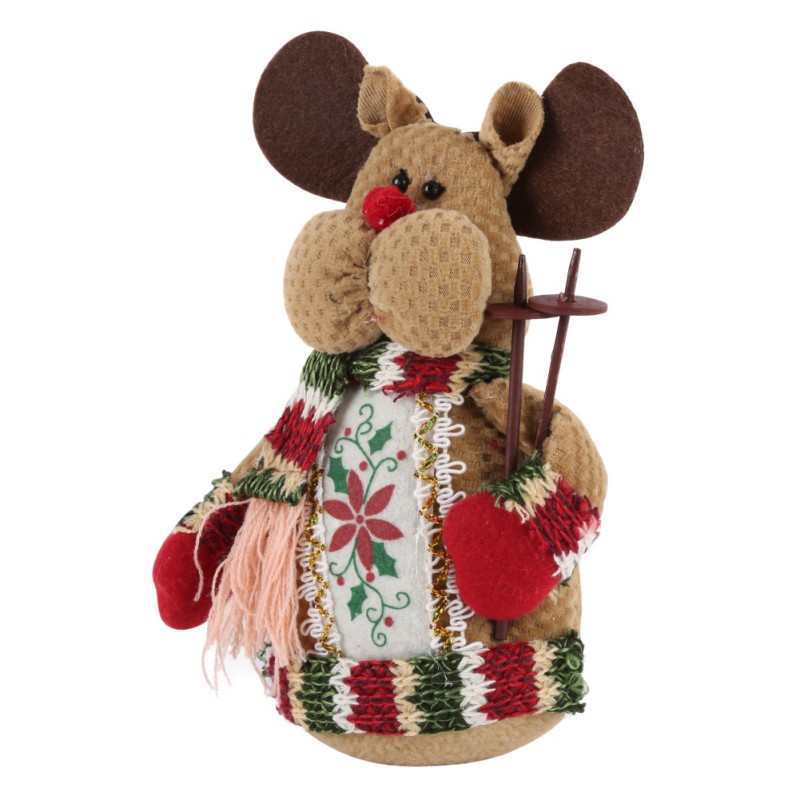 Christmas Table Decor Set – Santa Claus Elk Snowman Festive Centerpiece