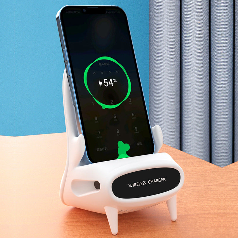 Portable Mini Chair Wireless Charger 10W Fast Charge Phone Holder Desk Stand – Unique Gift Idea
