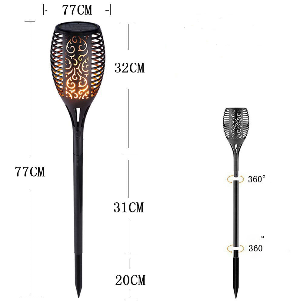 Realistic Solar Flame Garden Lamp – Waterproof LED Torch Light for Outdoor Ambiance
