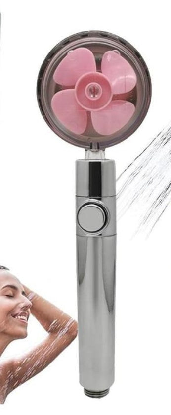 Strong Pressure Shower Head – Turbo Propeller Water Saving Handheld Spray