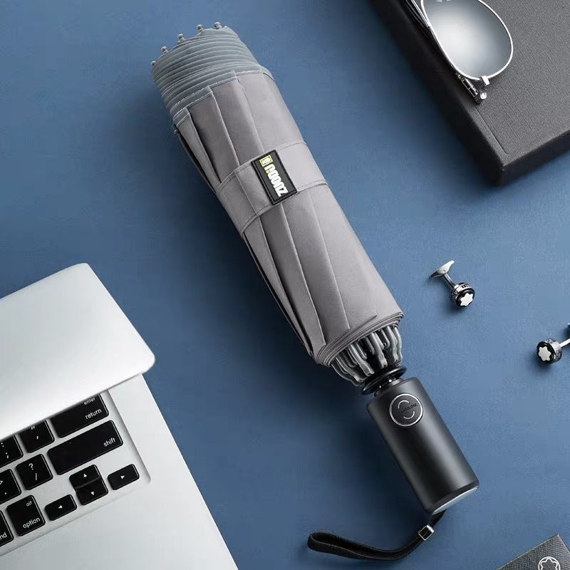 Portable Folding LED Umbrella – Rain and Sun Protection with Built-in Light