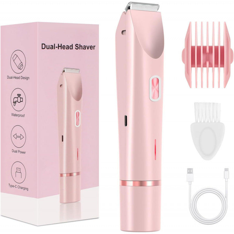 Women’s Electric Bikini Trimmer 2-in-1 Hair Remover – Painless Wet & Dry Pubic Hair Shaver for Sensitive Skin