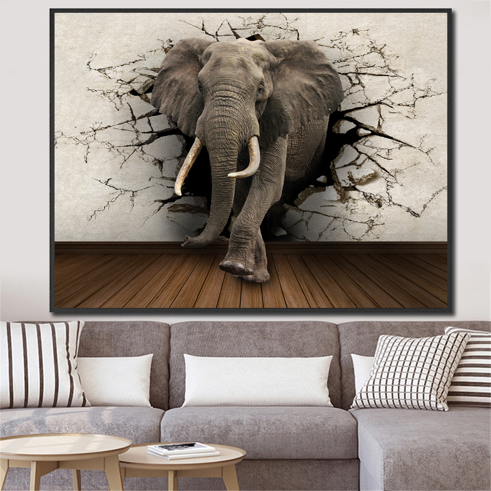 Unique Elephant Canvas – Modern Home Décor & Wall Art Accent