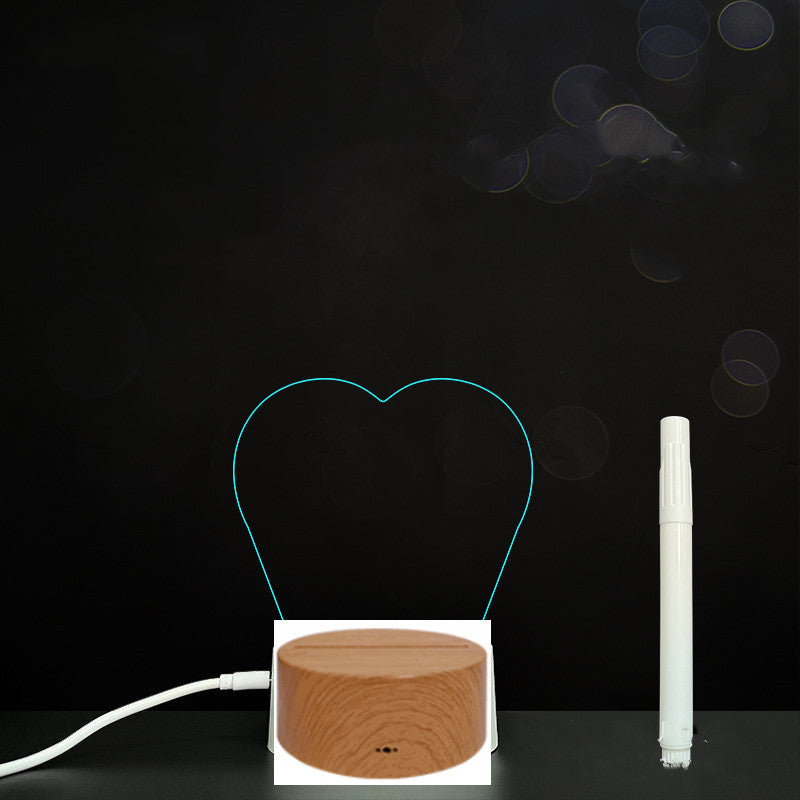 Glow Writing 3D Acrylic Board – LED Message Night Light for Notes, Reminders & Home Decor