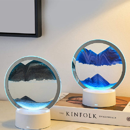 Aesthetic Quicksand Lamp LED Ambient Mood Light – Modern Decorative Desk Lamp for Bedroom & Living Room