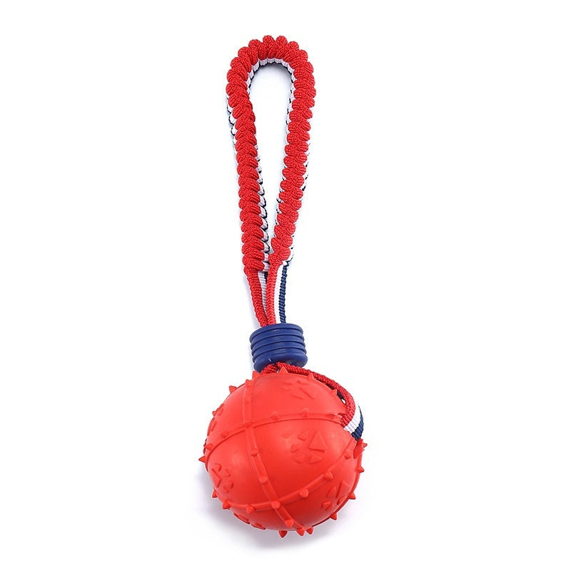 Interactive Dog Ball Toy – Rope Chew Toy for Puppy Teething, Training & Play