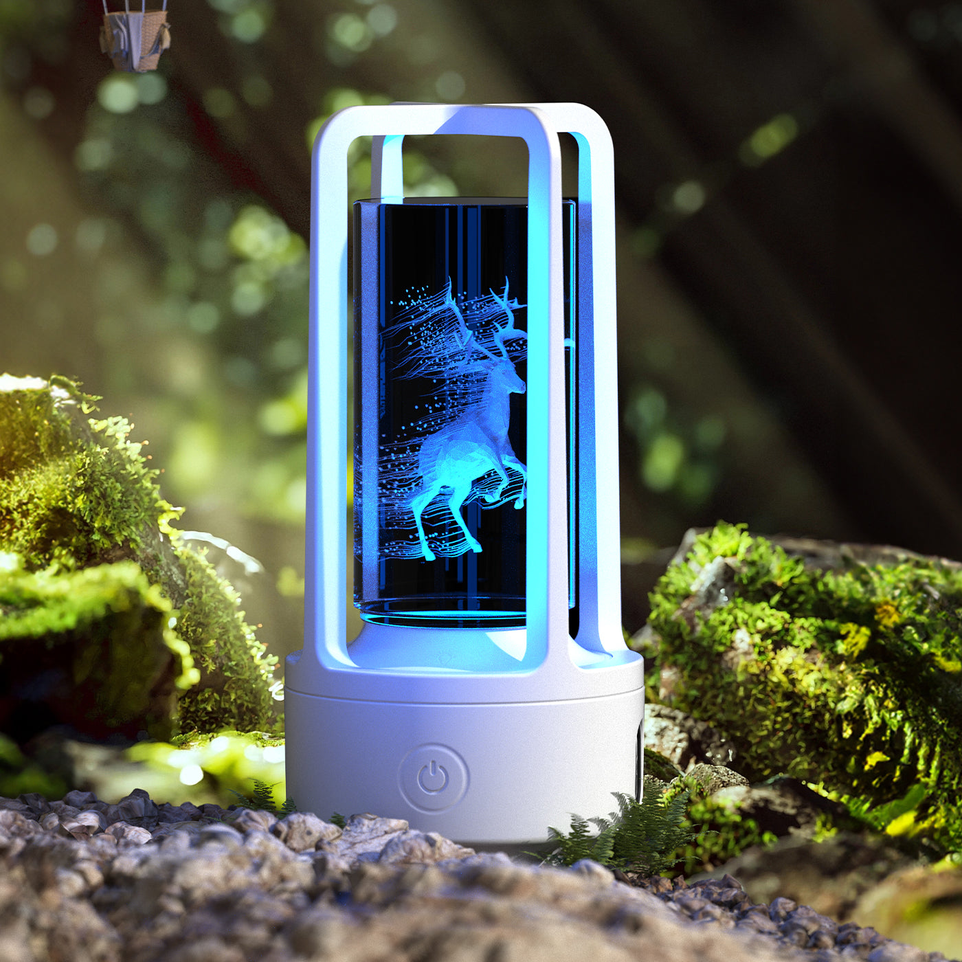 Acrylic Crystal LED Lamp with Bluetooth Speaker – Touch Control Night Light for Bedroom