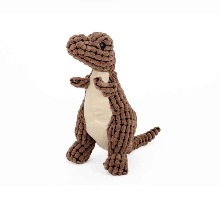 Interactive Dinosaur Dog Toy – Squeaky Plush Chew Toy for Large & Small Dogs