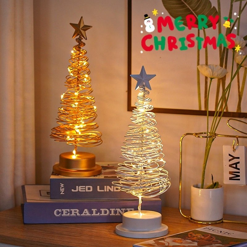 Spiral Christmas Tree Lamp – Add Warm Holiday Glow