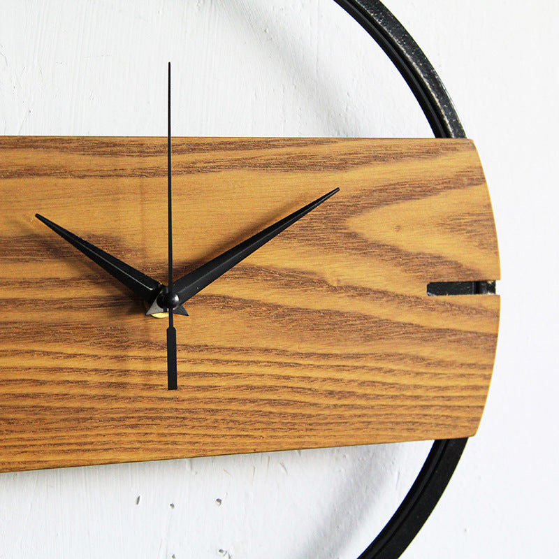 Minimalist Nordic Wood Wall Clock – Silent Battery Operated Quartz | Living Room Decor