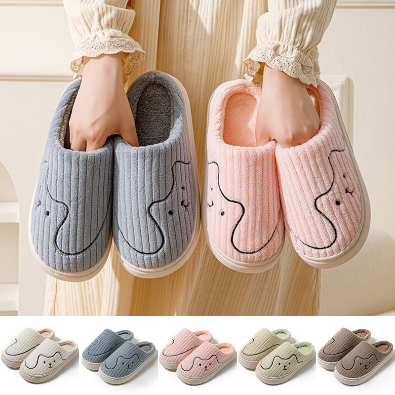 Plush Cat House Slippers – Non-Slip Indoor Footwear