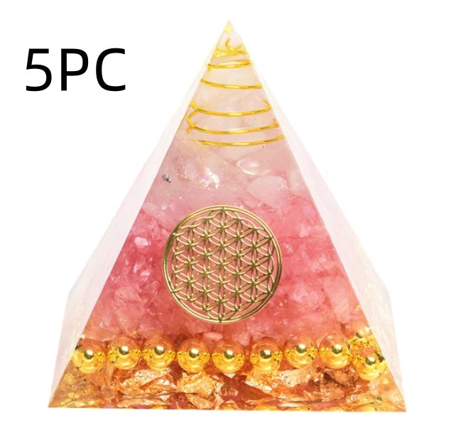 Natural Crystal Stone Pyramid – Energy Balance Decor for Home Desk Office Interior Styling