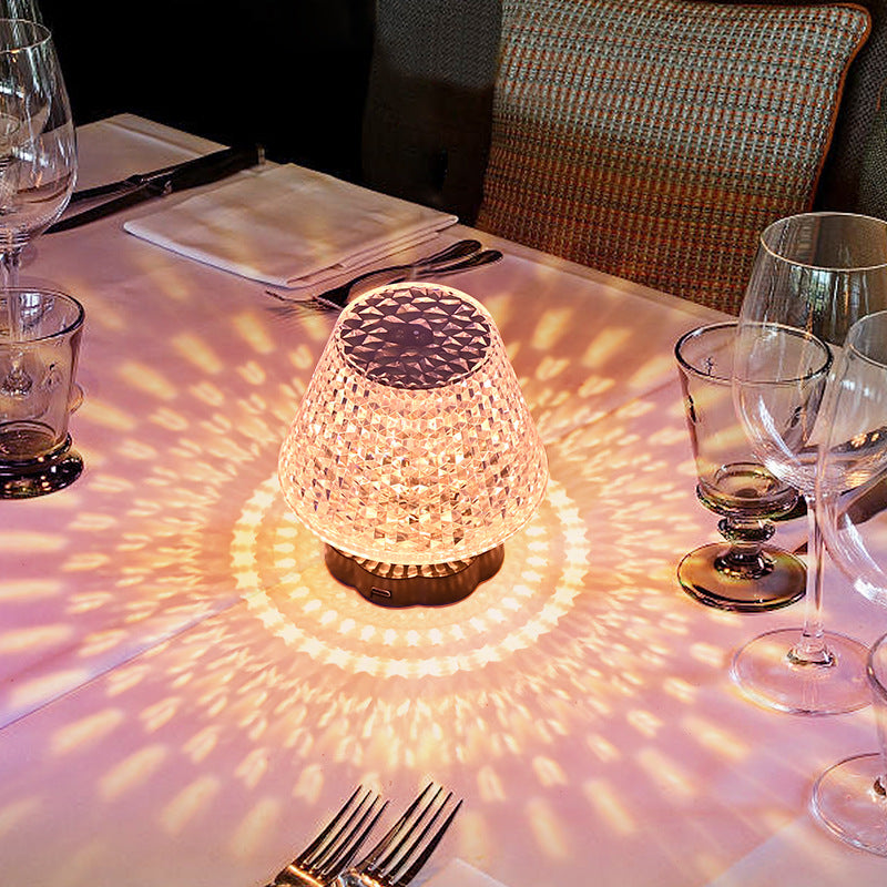 Luxury Touch Control Crystal Lamp – USB Dimmable LED Bedside Light for Home Decor