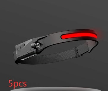 Waterproof COB LED Headlight Flashlight – USB Rechargeable Hands-Free Camping & Hunting Lamp