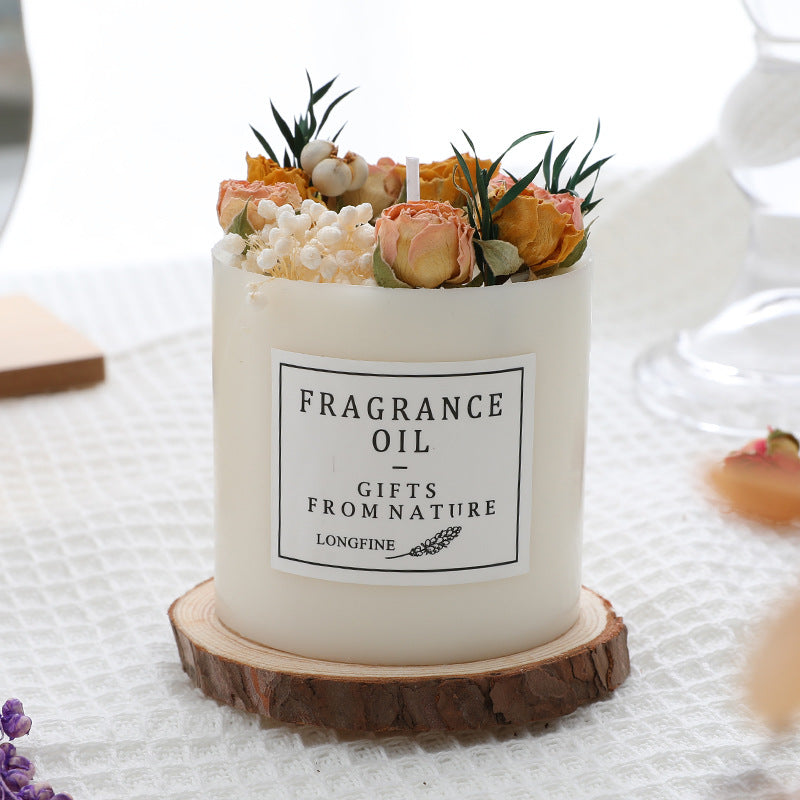 Dried Flowers Romantic Candles – Home Decor & Cozy Gift for Her