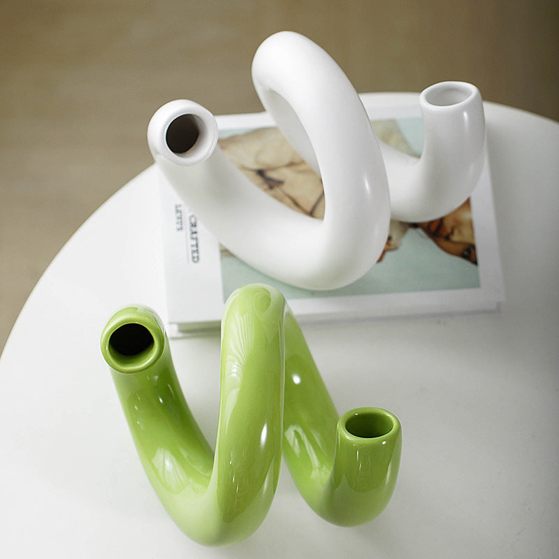 Nordic Minimalist Ceramic Vase A Creative Home Decor Accent