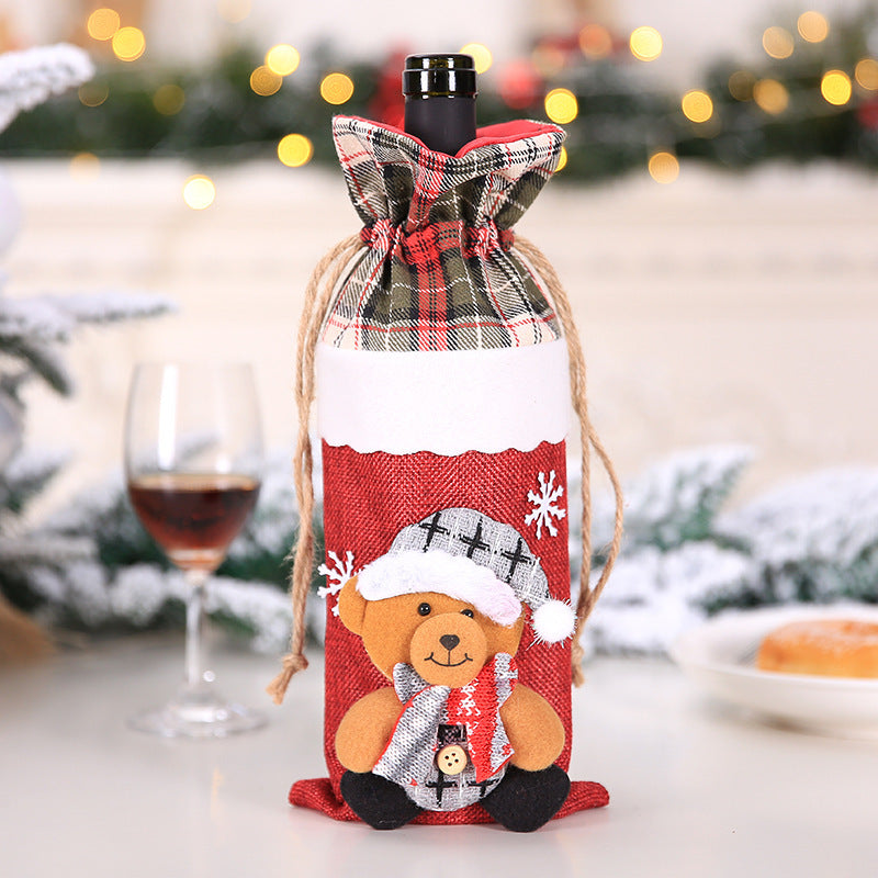 Christmas Wine Bottle Covers for Holiday Cheer