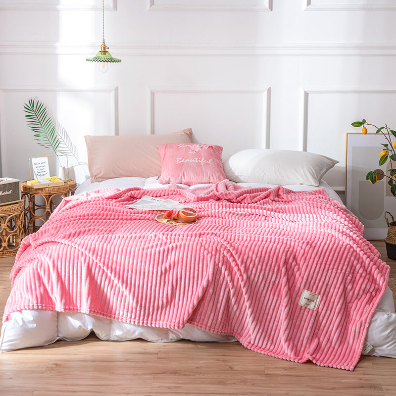 Soft Cozy Flannel Blanket Solid – Warm Fleece Throw for Bedroom Sofa