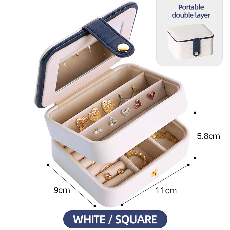 Jewelry Organizer Box – Foldable Desktop Storage for Earrings & Necklaces