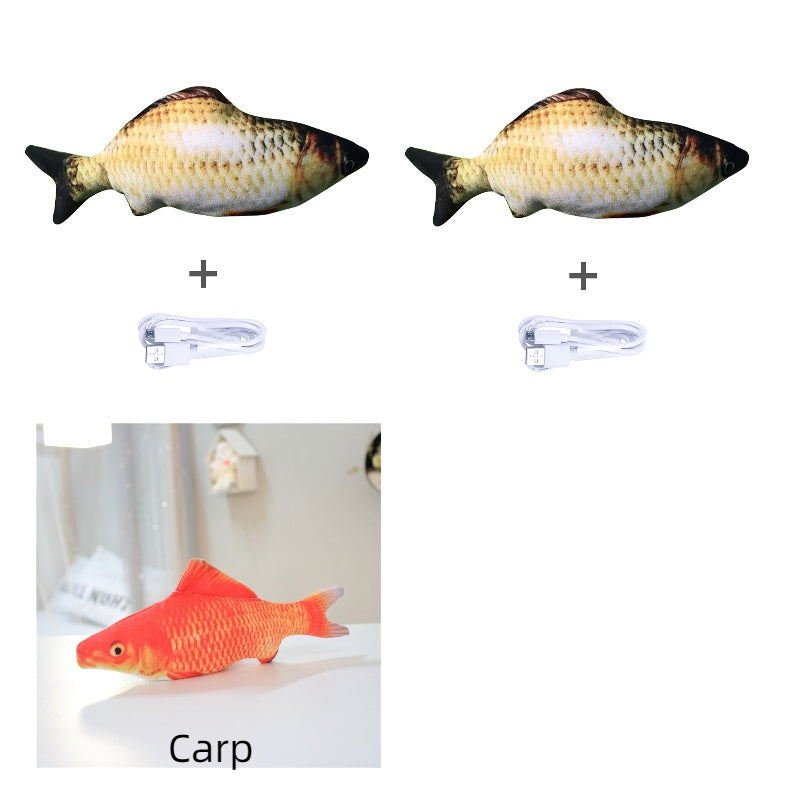 Indoor Cat Electric Fish Toy – Interactive Moving Simulation Toy for Exercise & Play