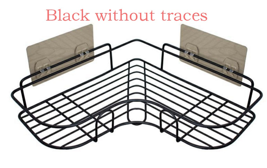 Easy Install Corner Shelf Rack – No-Drill Bathroom & Kitchen Wall Storage Organizer