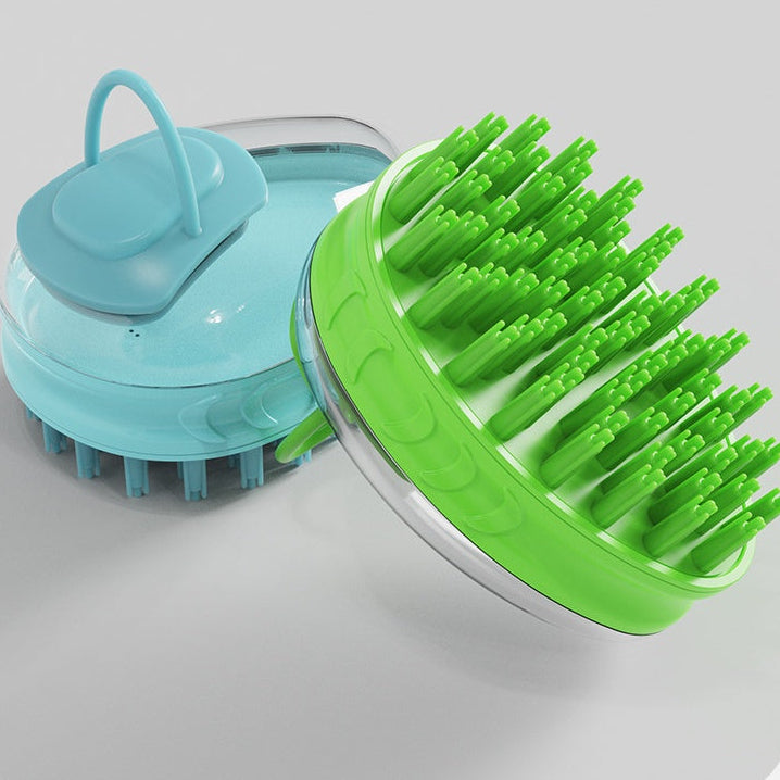Silicone Pet Bath Brush for Dogs & Cats – Gentle Massage Grooming Tool