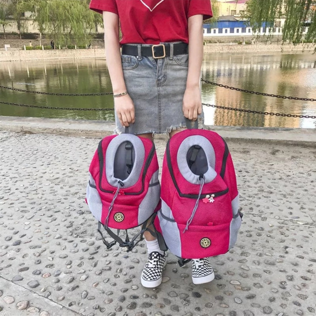 Pet Travel Backpack Carrier – Portable Outdoor Dog Bag for Hiking & Walking