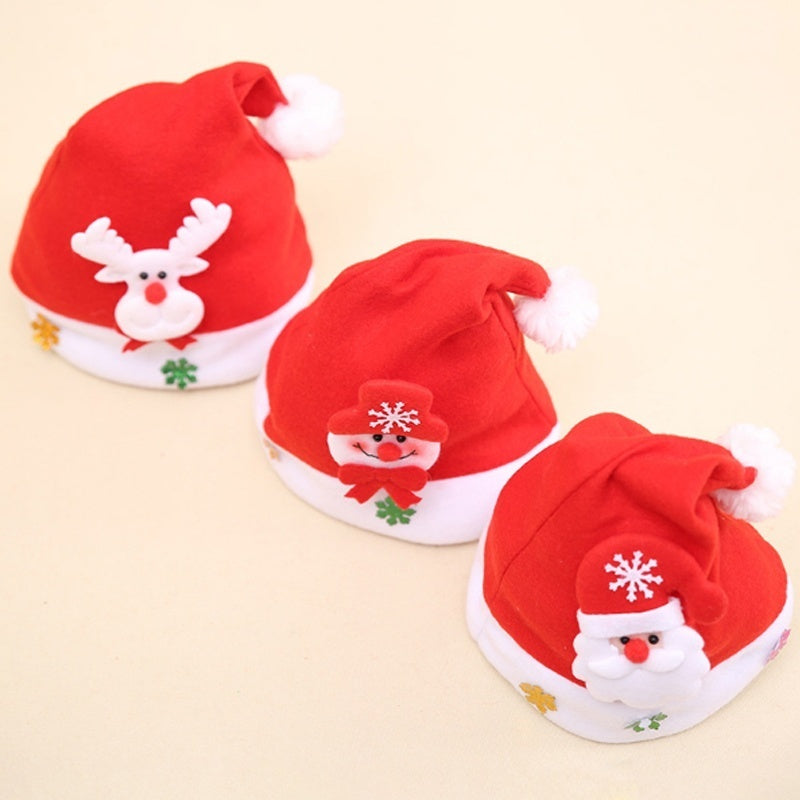 Holiday Christmas LED Hat – Cartoon Non-Woven Glow Headwear