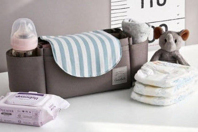 Baby Stroller Organizer & Nappy Bag – Hands-Stroller Storage Essentials