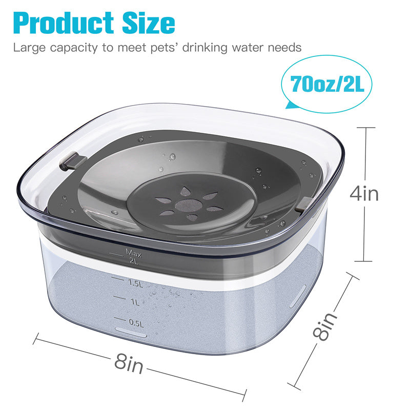 Spill Proof Dog Water Bowl – Large Capacity