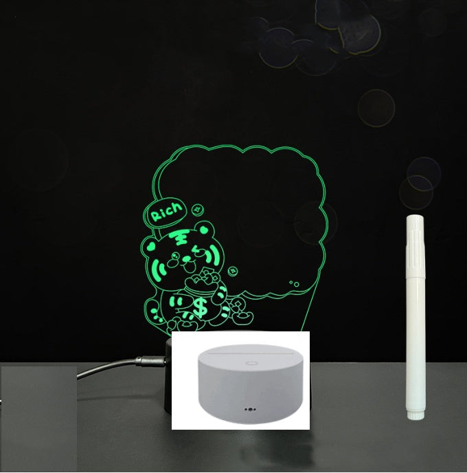 Glow Writing 3D Acrylic Board – LED Message Night Light for Notes, Reminders & Home Decor