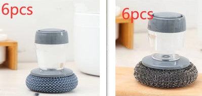 Soap Dispensing Palm Brush – Effortless Dish Cleaning Tool