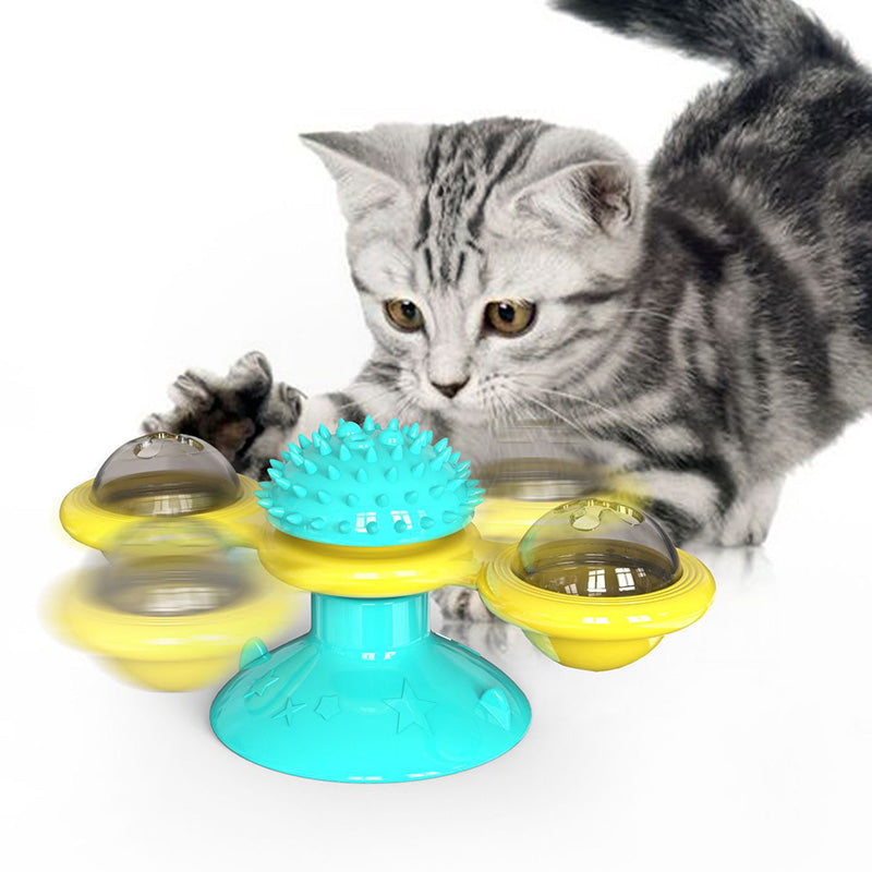 Interactive Cat Scratching Windmill – Teeth Cleaning & Play Pet Toy