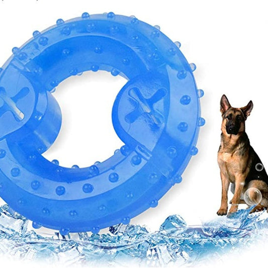 Freezeable Puppy Chew Toy – Tough Dog Teething Ring for Hot Days