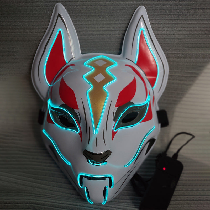 Glowing Cosplay Mask LED – Cat Face Anime Mask, Halloween Party & Bar Costume