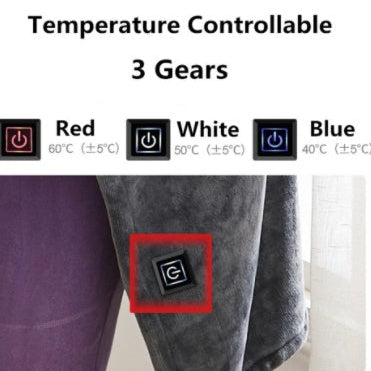 Heated Flannel Blanket Shawl – USB Electric Warm Body Wrap for Winter Comfort