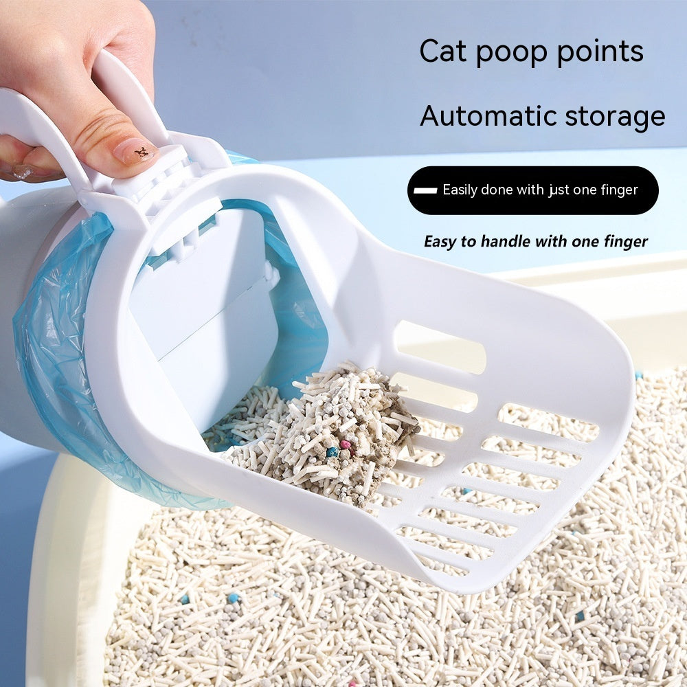 Cat Waste Disposal System – Self Cleaning Litter Scoop with Refill Bags & Bin