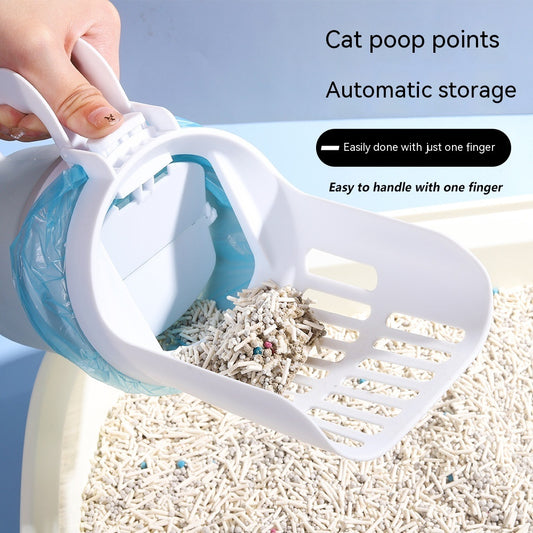 Cat Waste Disposal System – Self Cleaning Litter Scoop with Refill Bags & Bin