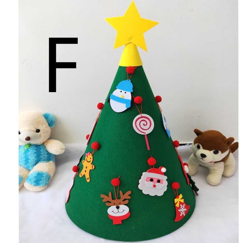 Educational Felt Christmas Tree Set – 3D DIY Holiday Decor for Children