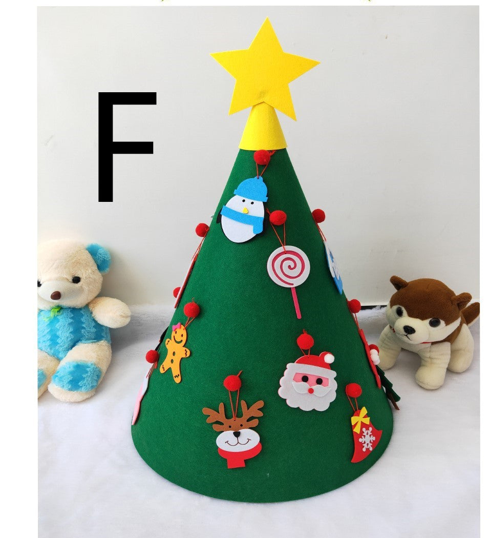 Educational Felt Christmas Tree Set – 3D DIY Holiday Decor for Children