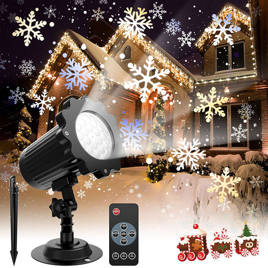 Snowflake LED Laser Projector – Moving Snowfall Light for Christmas, Party & Outdoor Decor